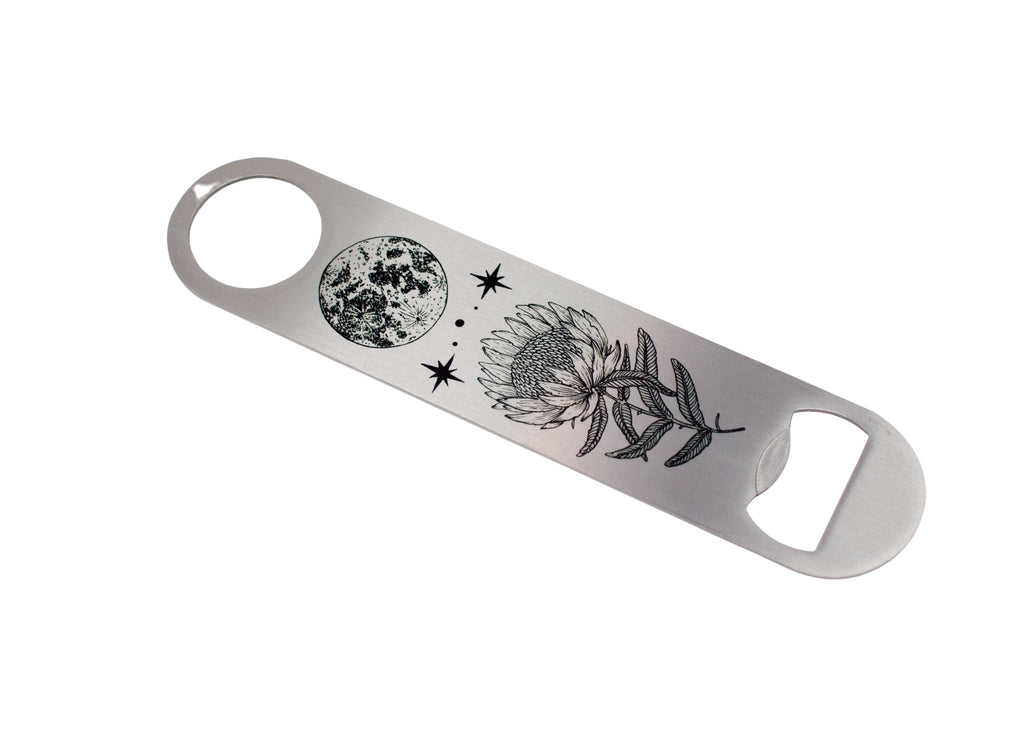 Moon and Protea Bottle Opener