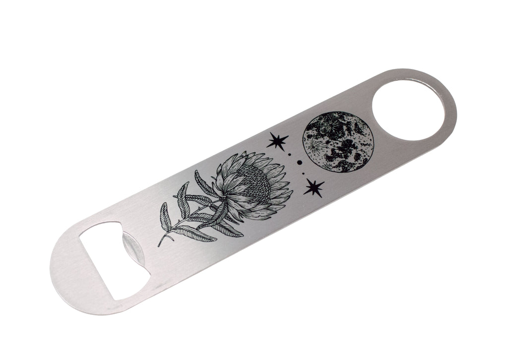 Moon and Protea Bottle Opener