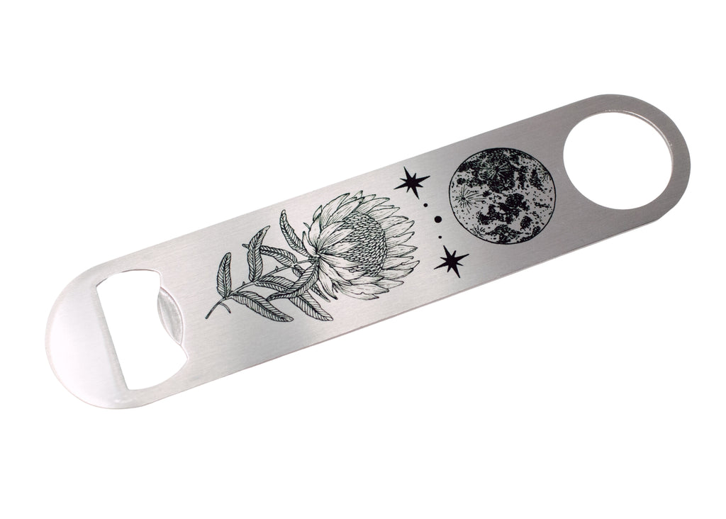 Moon and Protea Bottle Opener