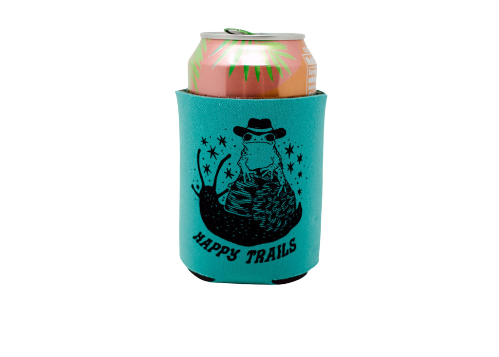 Teal Frog Can Holder