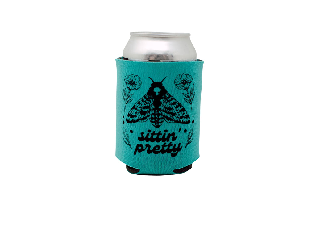 Teal Moth Can Holder