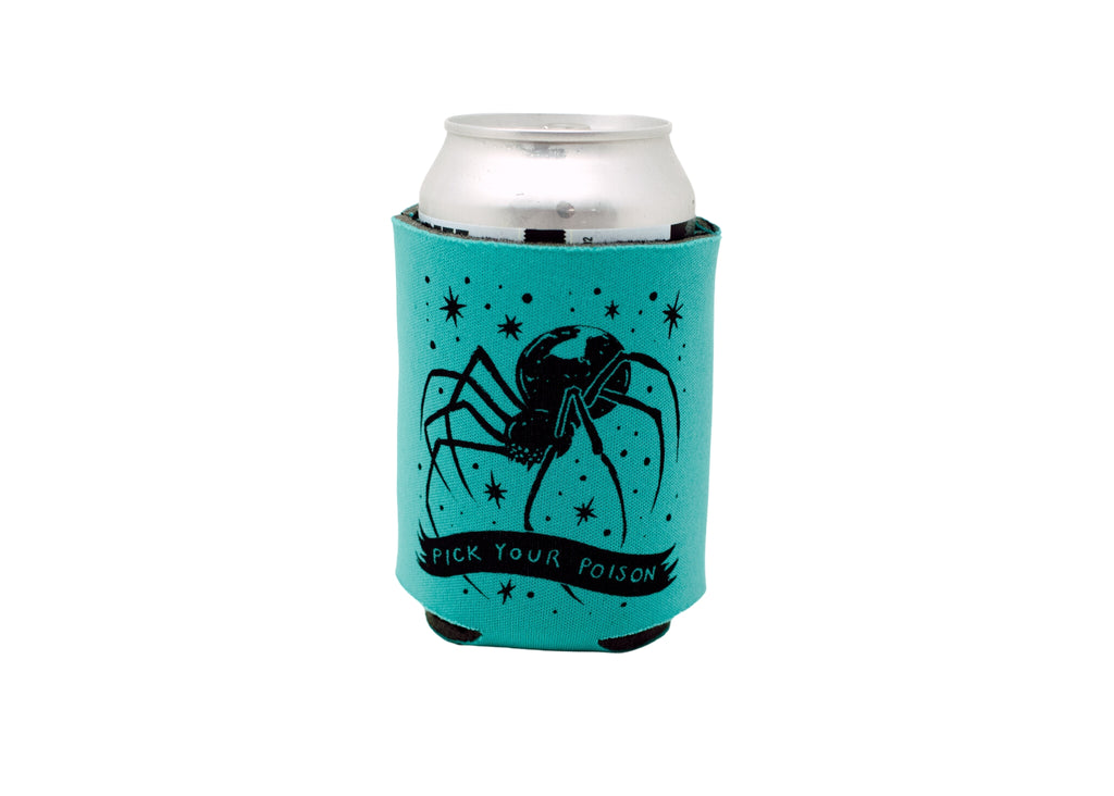 Teal Spider Can Holder