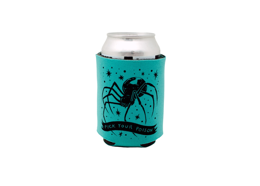 Teal Spider Can Holder