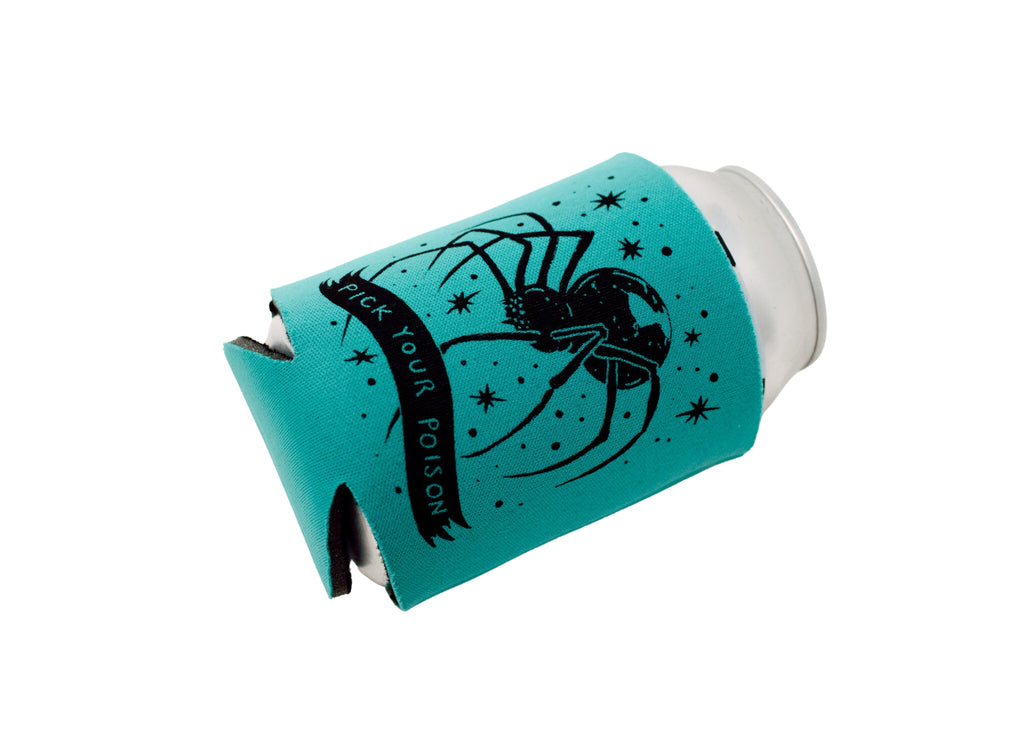 Teal Spider Can Holder