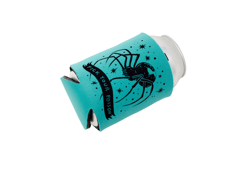 Teal Spider Can Holder