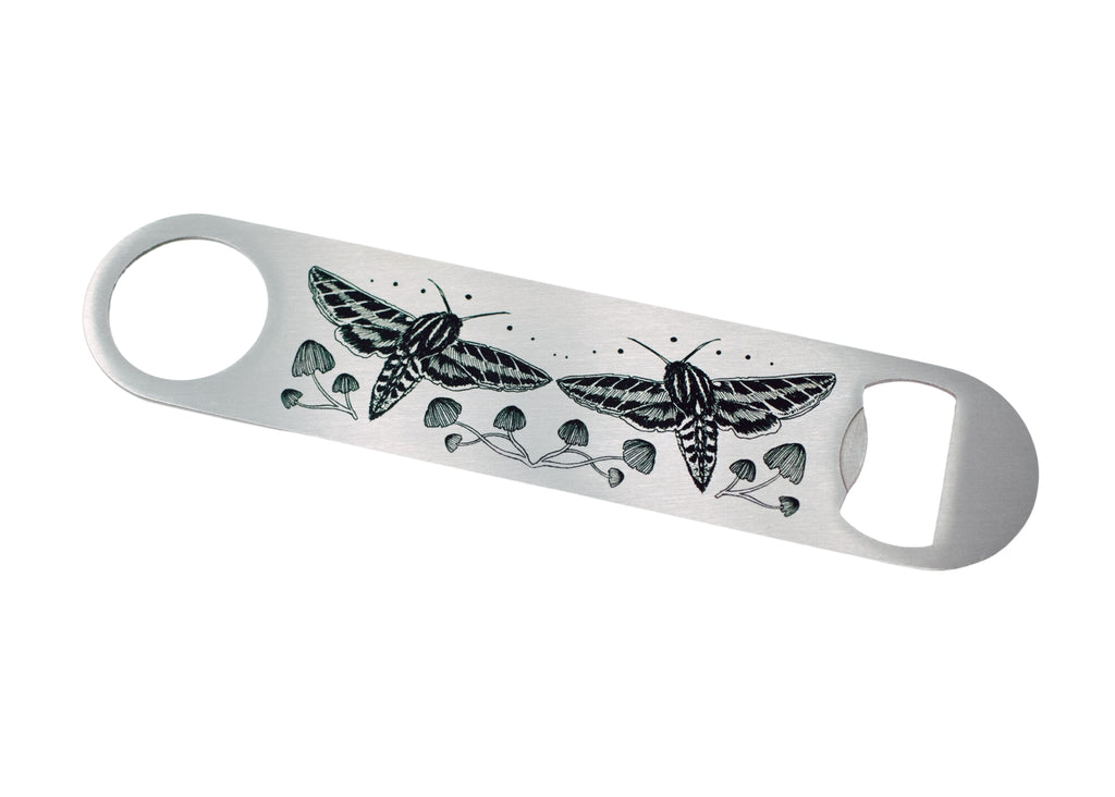 Moth and Mushroom Bottle Opener