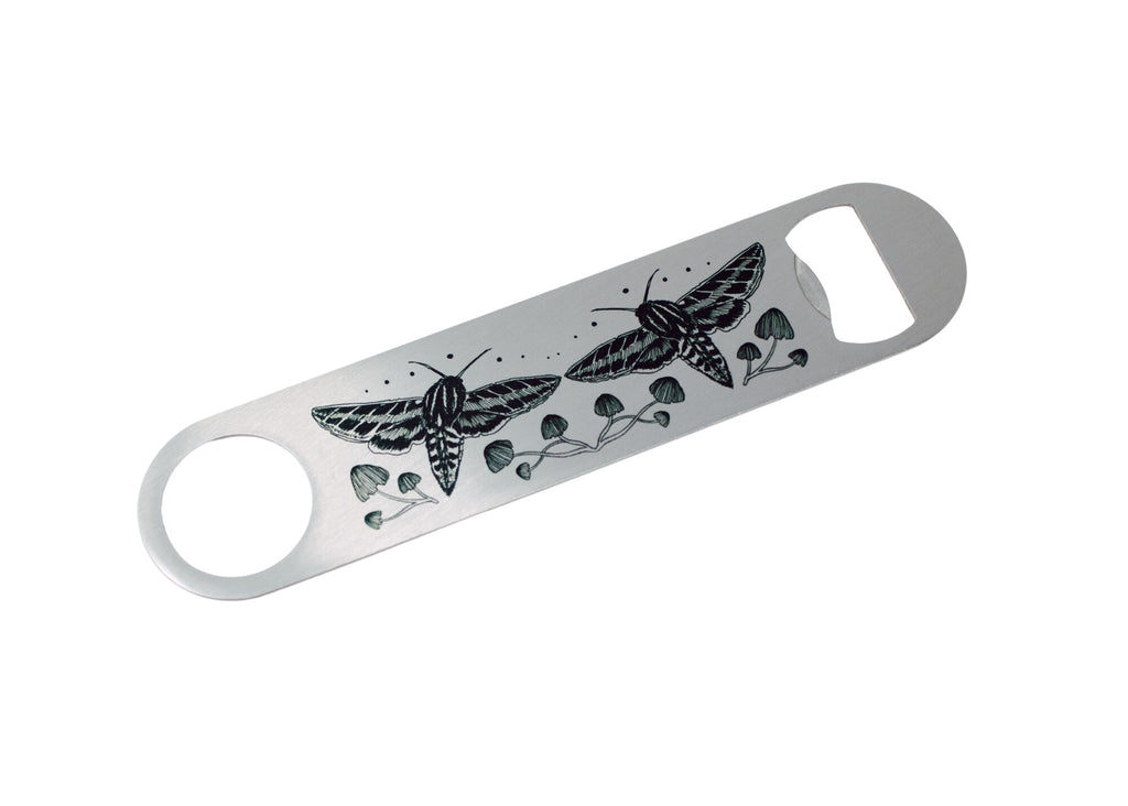 Moth and Mushroom Bottle Opener