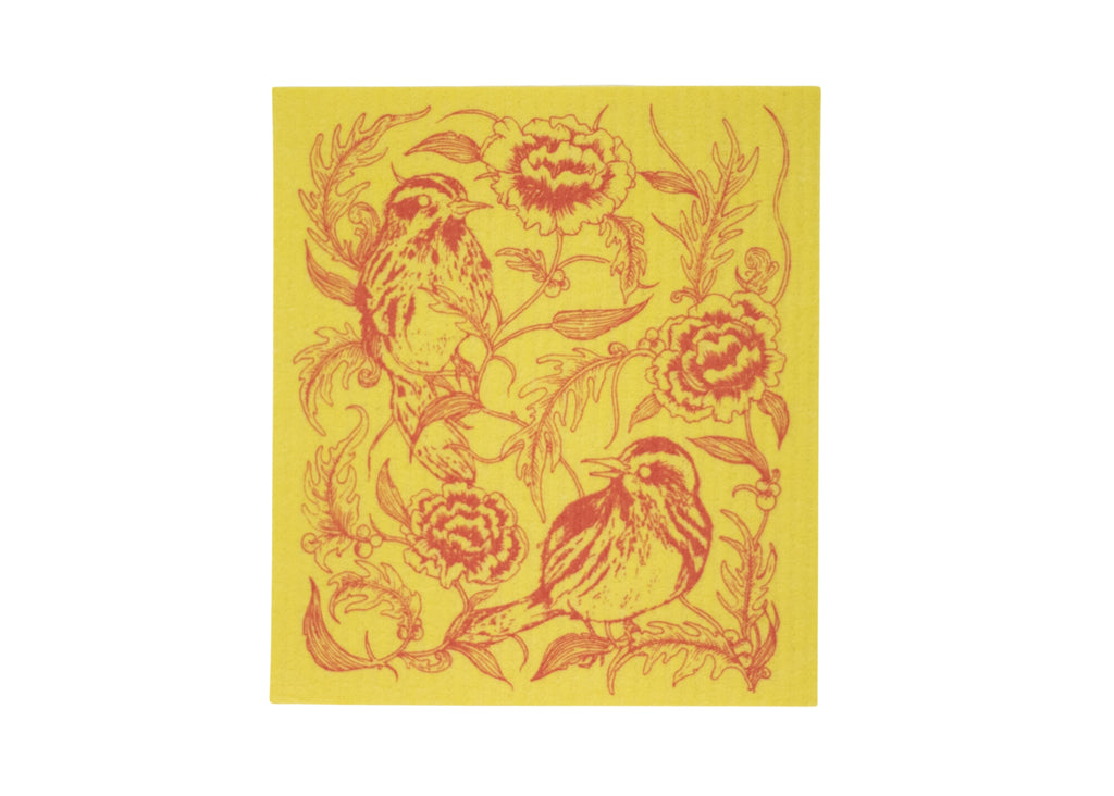 Yellow Bird Swedish Dishcloth