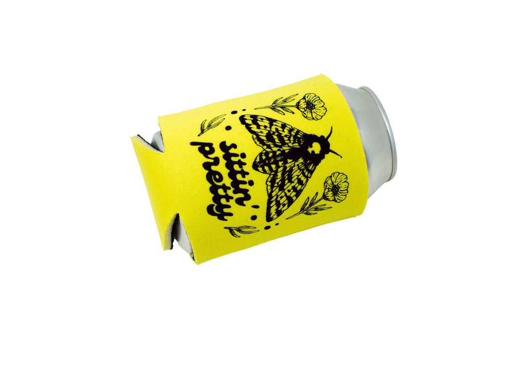 Yellow Moth Can Holder